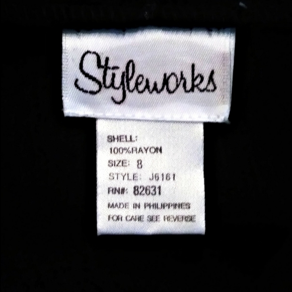 Styleworks Boho Black Gauze Maxidress Size 8 NWOTS - Picture 4 of 5